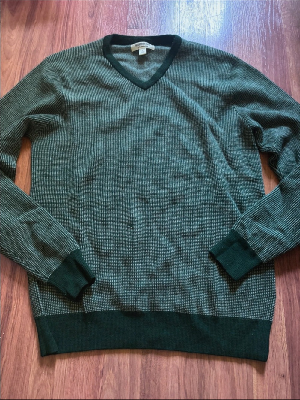 Goodthreads Men's Forest Green V-Neck Knit Sweater